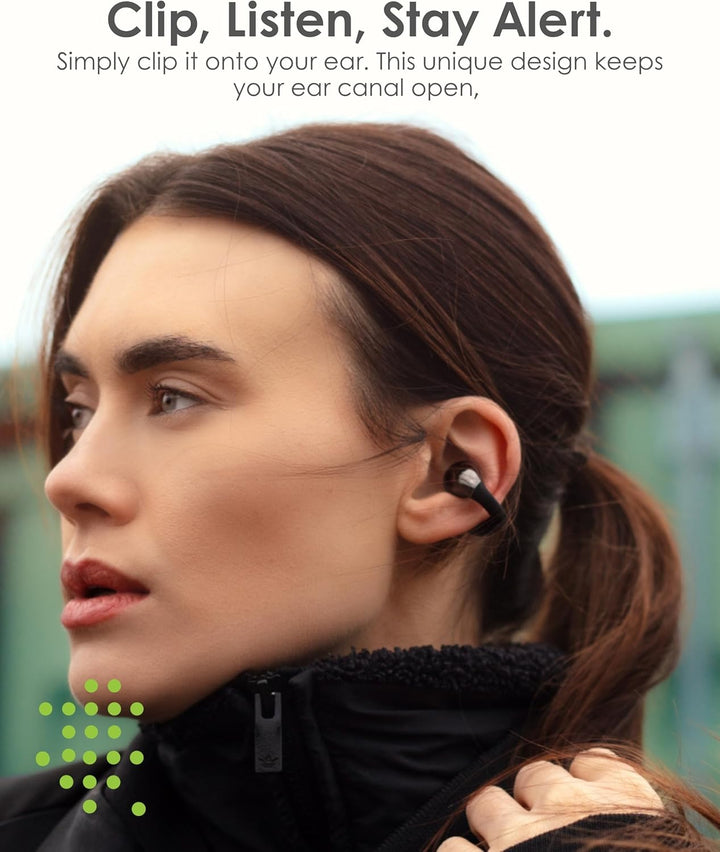 Boompods BOOMCLIP PRO - Open Ear Kopfhörer Bluetooth & Clip On Wireless Ohrclip-Ohrhörer mit 9 Std