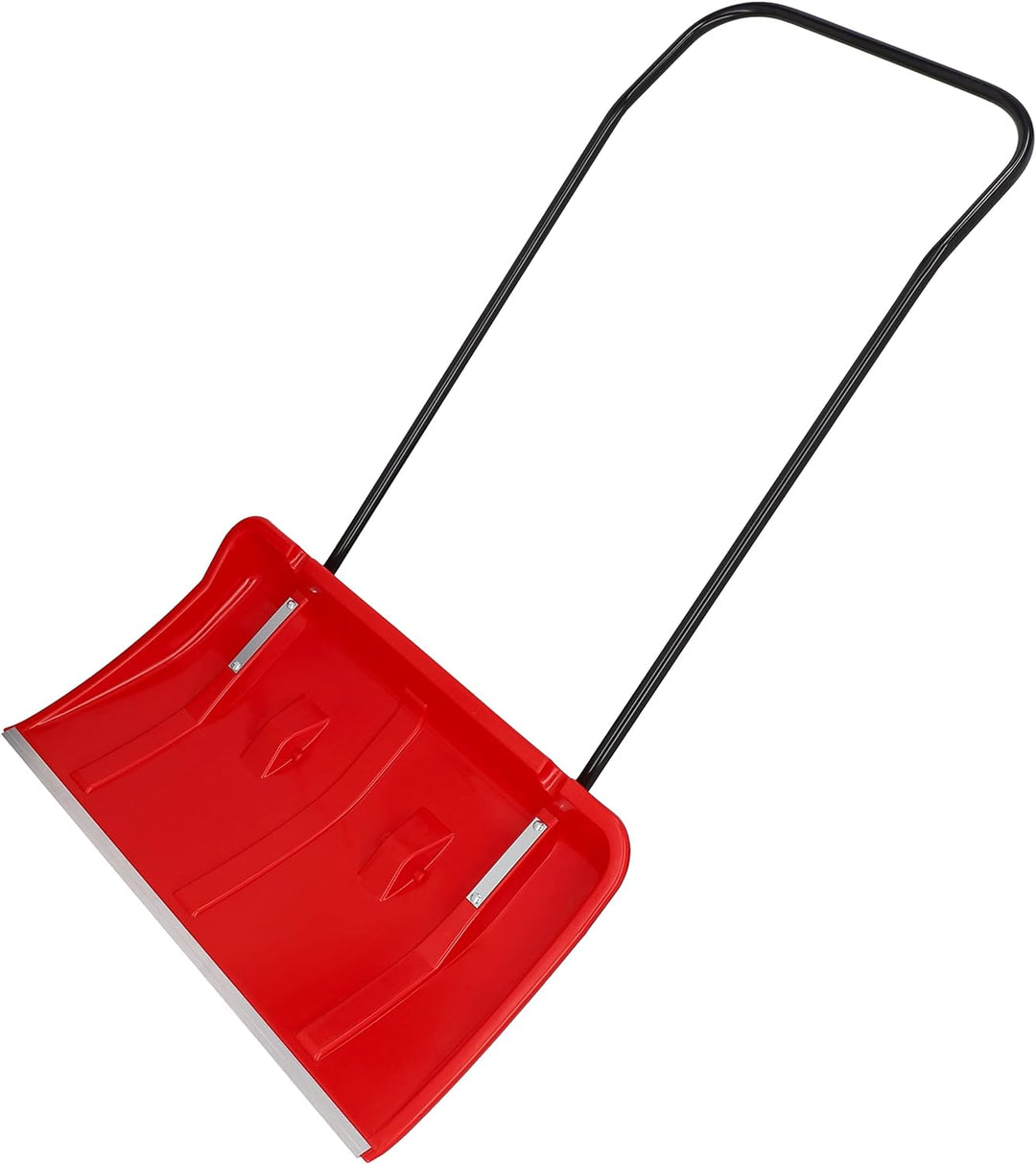 KOTARBAU® Schneeschieber mit Rädern Schneeschaufel 80 cm Schneewanne mit Alu-Profilkante Schneeschip