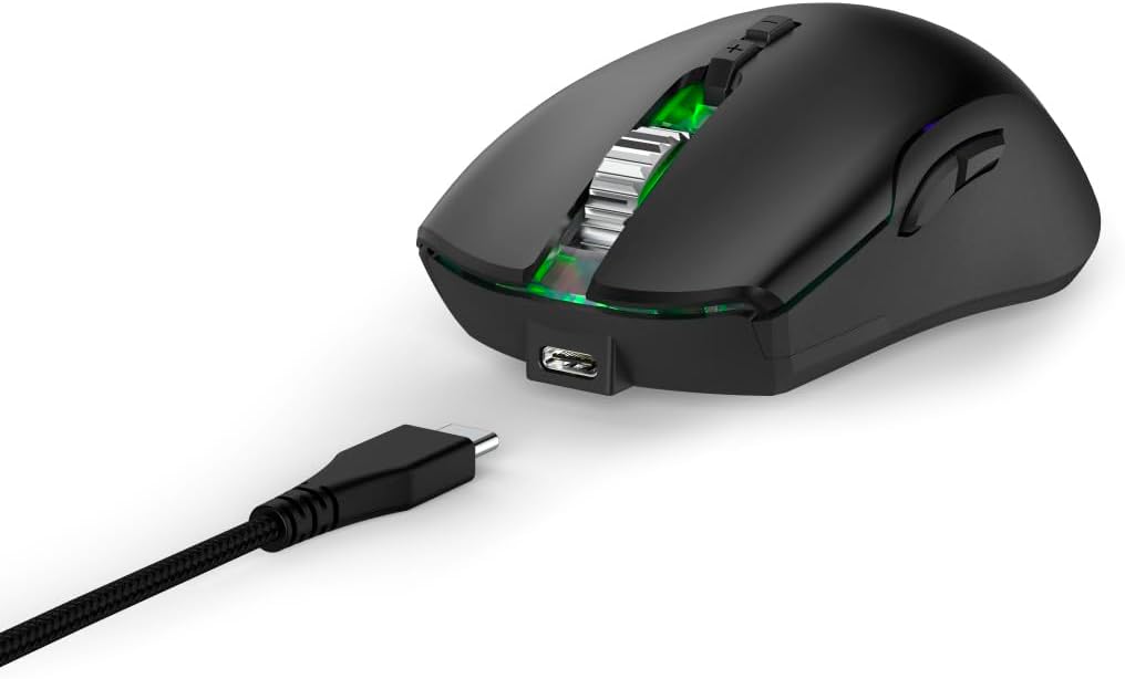 uRage Gaming-Maus Reaper 510 Wireless, kabellose Maus mit 9 programmierbaren Tasten, bis zu 16.000 D