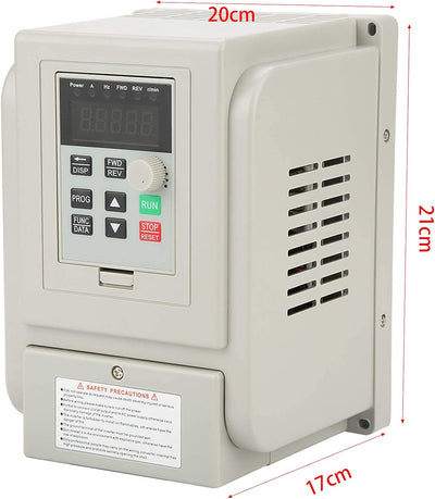 Tyenaza AC 220V/1.5kw 2HP Frequenzumrichter, 8A VFD Wechselrichter Einphasig zu Einphasig Frequenzum