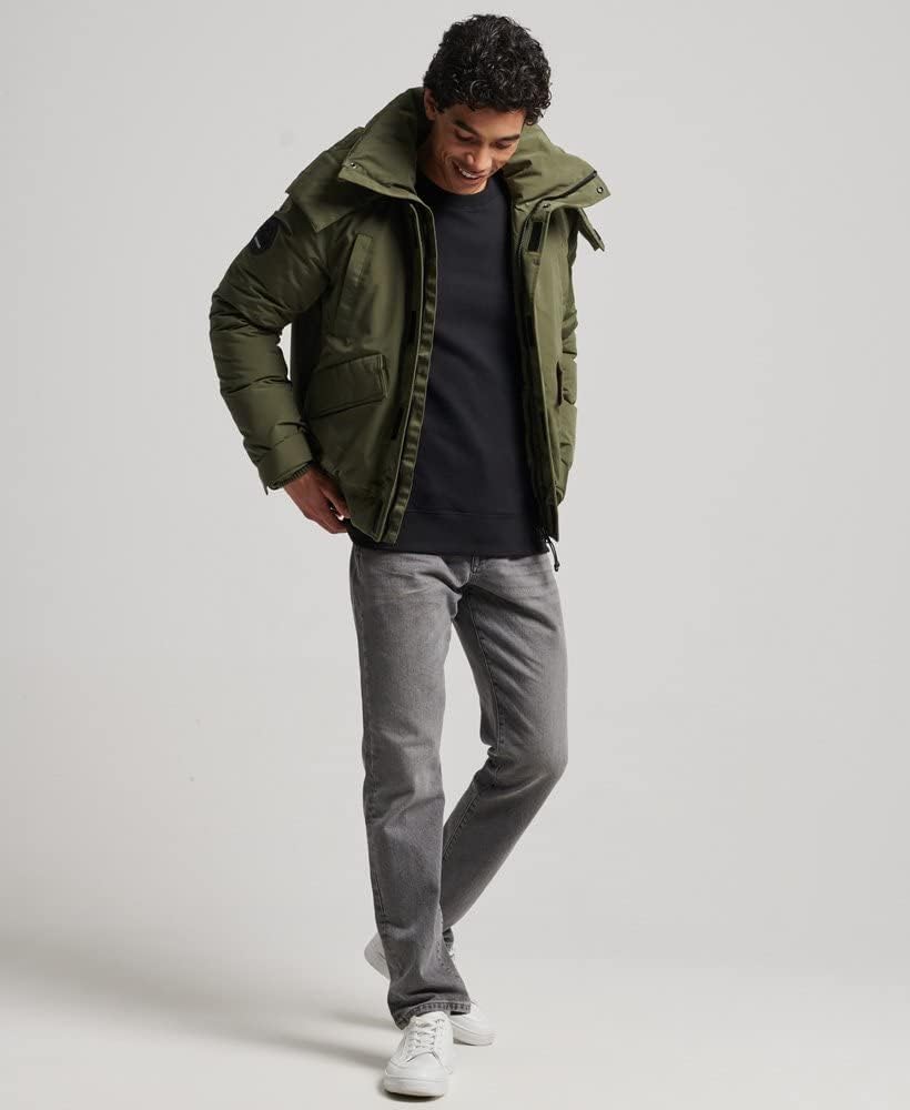 Superdry Herren Expedition Everest Bomber-Steppjacke Verwaschenes Kaki XL