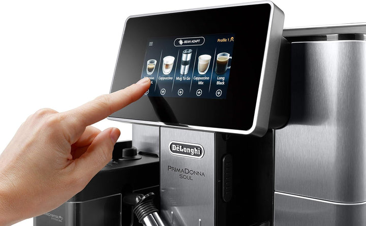 De'Longhi ECAM610.75.MB Primadonna Soul Bean to Cup, Metall, silberfarben/schwarz