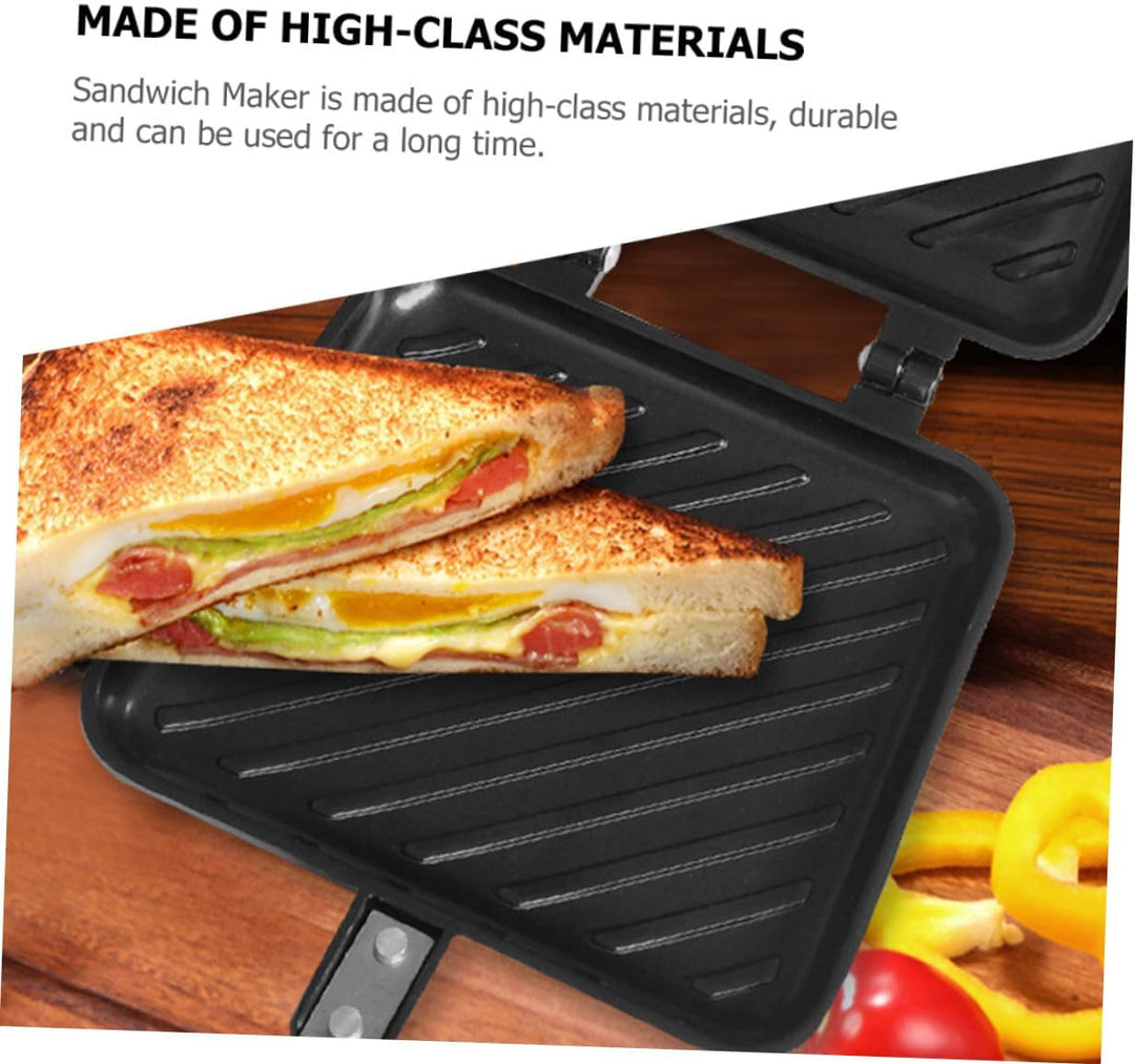 BESPORTBLE Antihaft Sandwich Backform aus Beschichtetem Metall Doppelseitige Frühstücksmaschine für