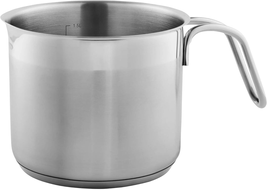 GRÄWE Kochtopf, 1,5 ml, Spülmaschinengeeignet, Topf für Induktion, klein, Edelstahl, Michtopf, Ø 14