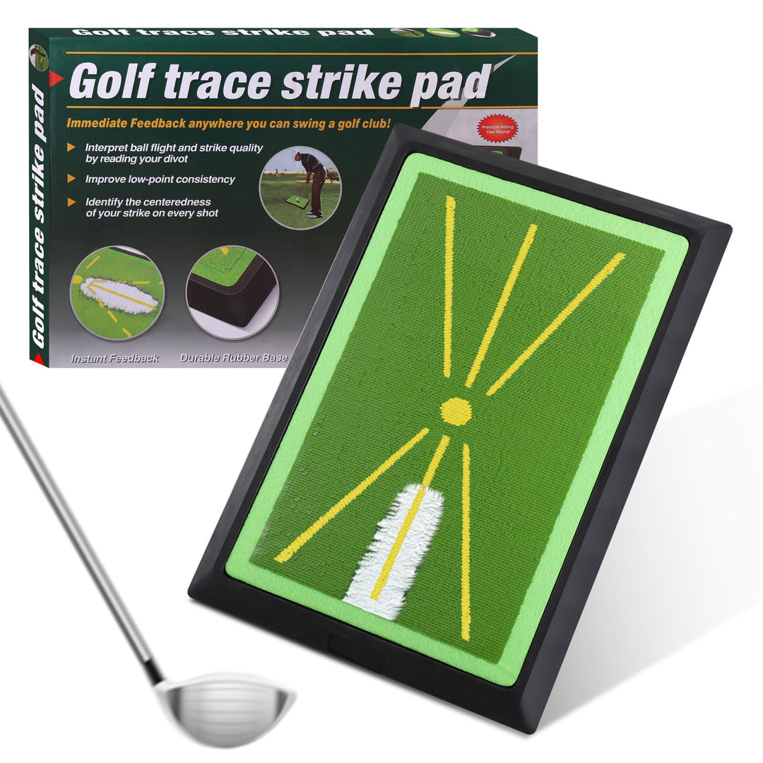 Golfmatte mit sofortigem Schwungpfad-Feedback | 43,2 x 30,5 cm Schlagbahn-Analyse Übungsmatte | Robu