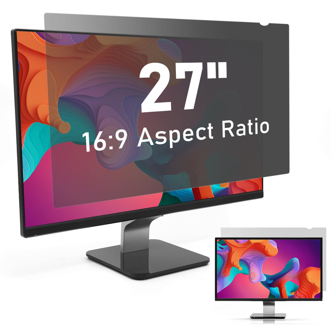 SOPPY Blickschutzfilter, 27 Zoll Monitor Blickschutzfolie, Monitor Screen Filter Datenschutz Bildsch