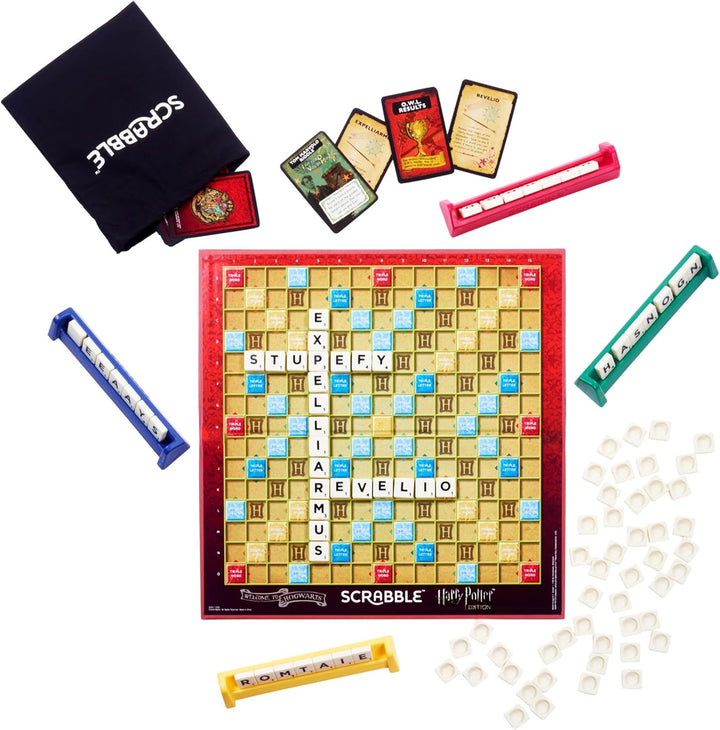 Mattel Games - Scrabble Harry Potter Wortspiel in deutscher Sprachversion, Brettspiel, Familienspiel