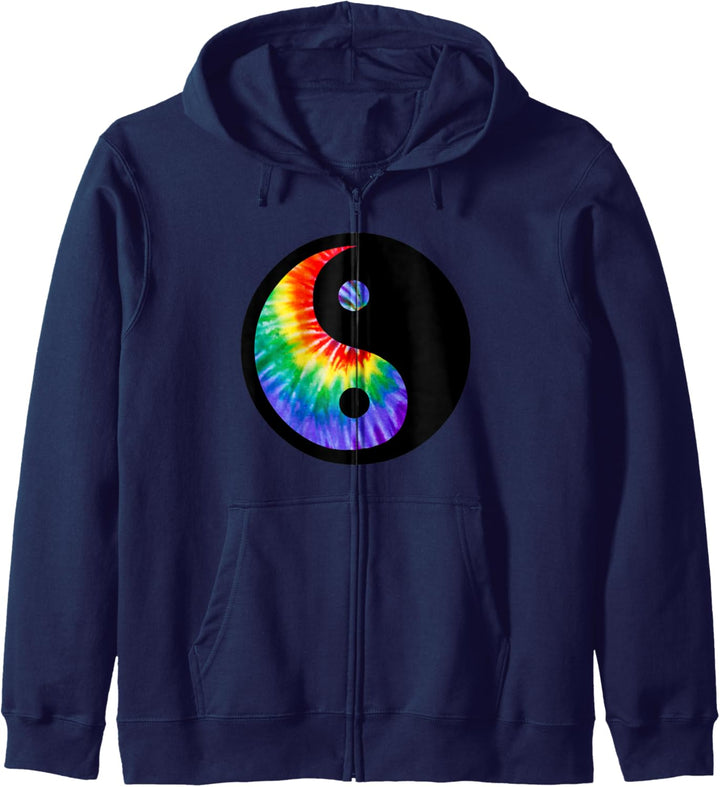 Hippie Batikfärbung Yin Yang Kapuzenjacke