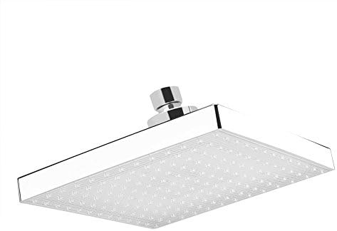 Regendusche Duschkopf 20 x 20 cm / 8 Zoll, 7 LED RGB Brausekopf Regendusche Quadratische Einbaudusch