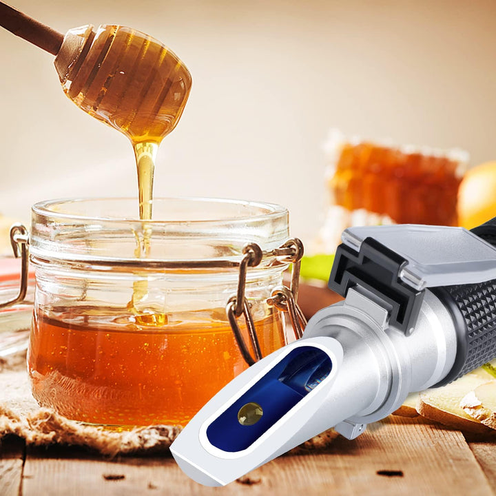 Brix Refraktometer 0~90%, Handrefraktometer für Zucker, Brix Messgerät, hohe Genauigkeit mit ATC für