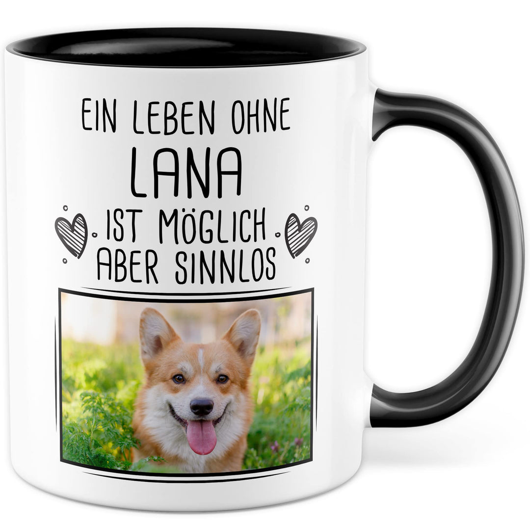Haustier Tasse personalisiert mit Bild und Name custom Kaffeetasse Hund Katze Geschenk anpassbar Tie