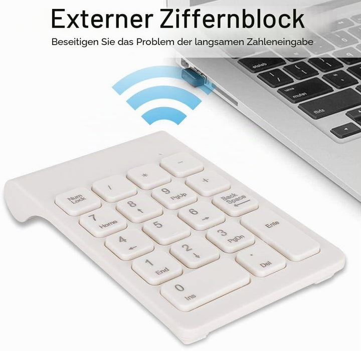 2.4G Wireless Ziffernblock, tragbare Tastatur mit 18 Tasten, Bluetooth Nummernblock, allgemeiner Zif