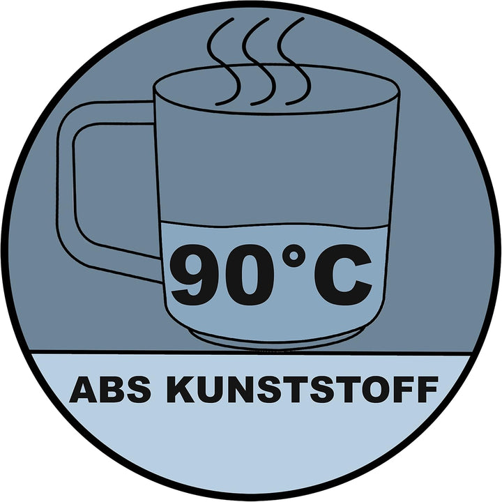 ABS Tassenset Non-Slip Elegante Farben 4 Tassen á 350 ml - grün weiss Campinggeschirr Geschirr Perso