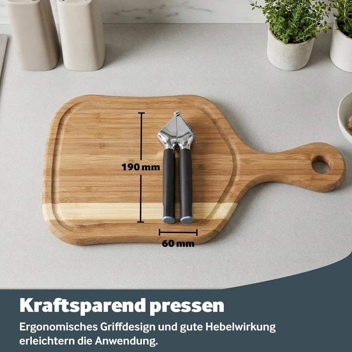 Richardson Knoblauchpresse mit integriertem Reiniger, grosses Gehäuse für mehr Kapazität, ergonomisc