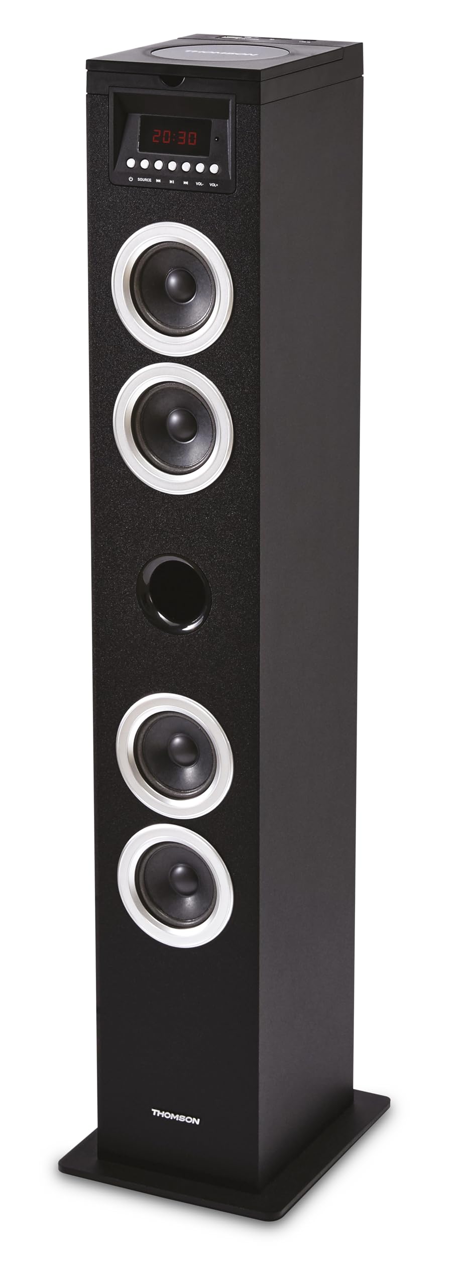 Thomson, Multimedia Tower with CD Player - Zwart Schwarz, Schwarz