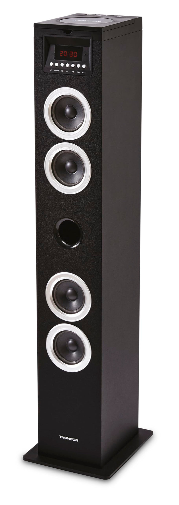 Thomson, Multimedia Tower with CD Player - Zwart Schwarz, Schwarz