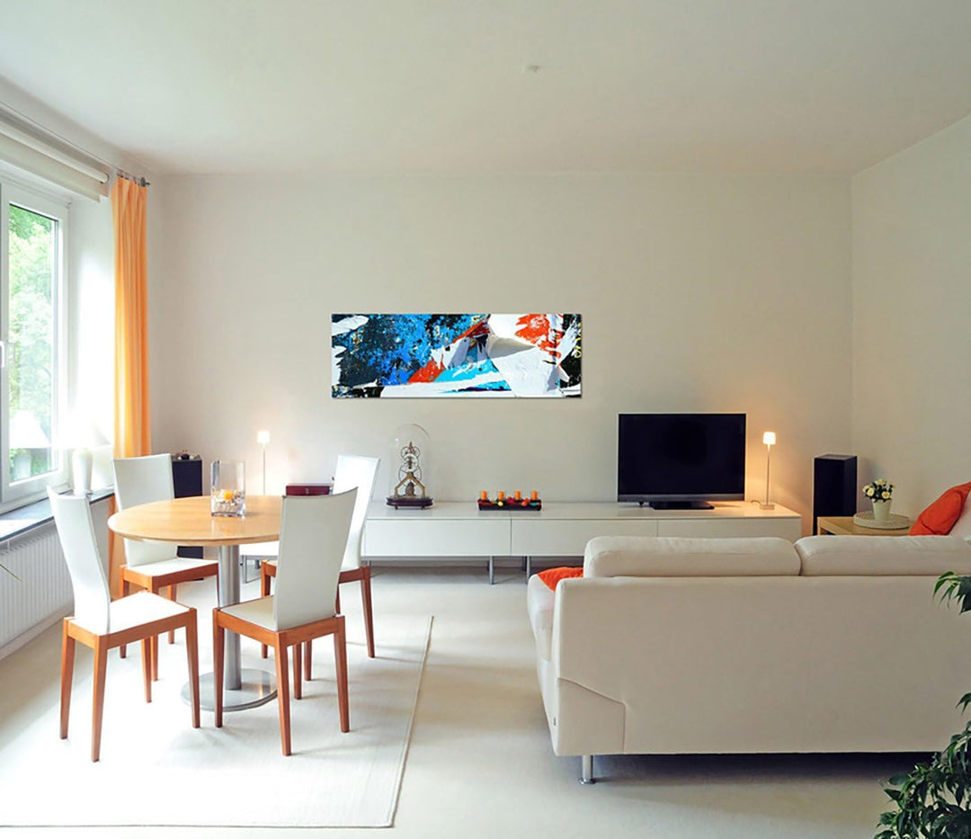Paul Sinus Art Panoramabild auf Leinwand und Keilrahmen 150x50cm Wald Baum Dschungel AFFE