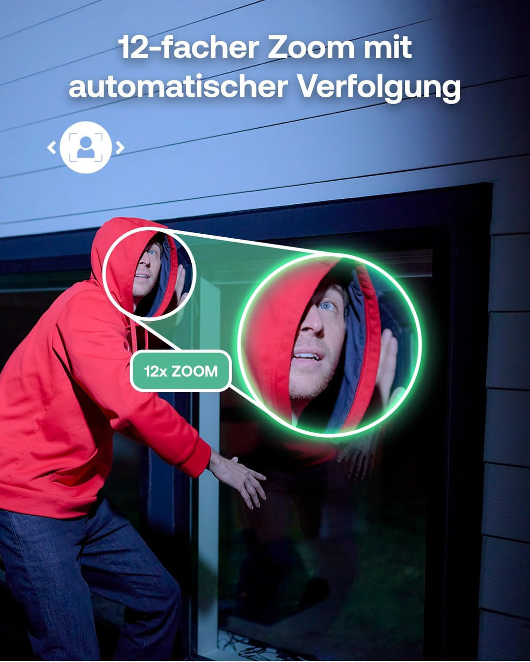 Arlo Ultra 3 Überwachungskamera Aussen WLAN, Kabellos, 4K UHD, KI-Erkennung, Auto-Tracking, Farb-Nac