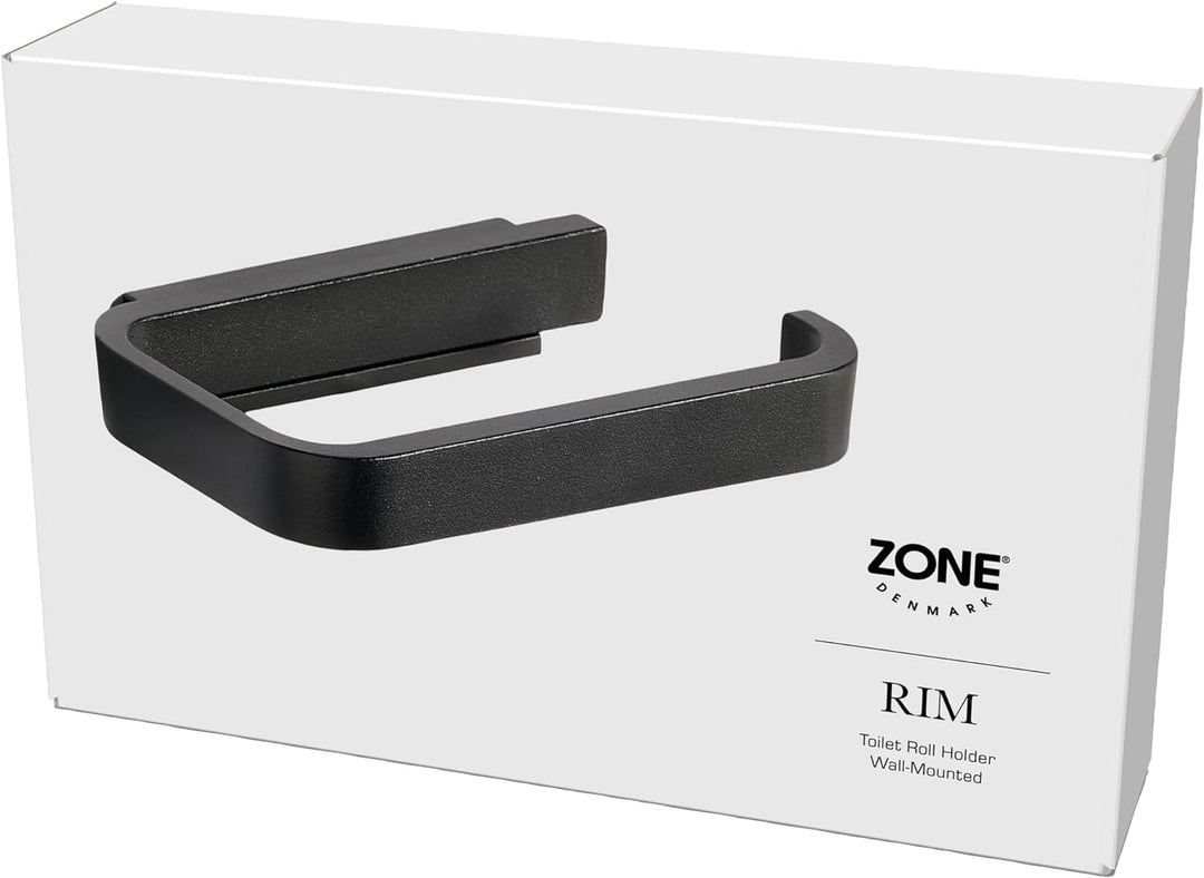 Zone Denmark Rim Halter für Toilettenpapier, 14,6 x 8,4 x 2 cm, Schwarz Black, Black