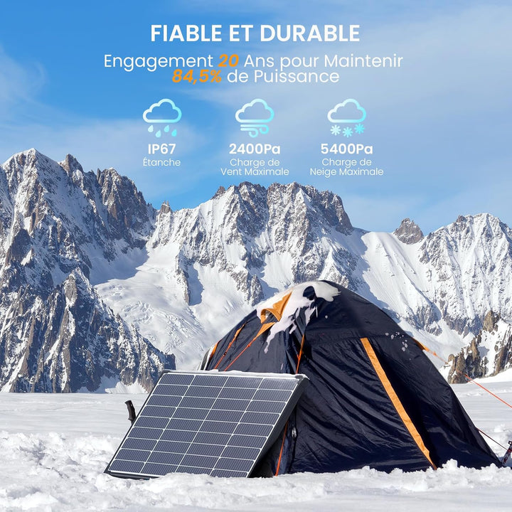 N-Type 16BB 55W Monokristalline Solarmodule, Callsun 55W Solarpanel, PV-Module,3.2mm Glas,Ideal für