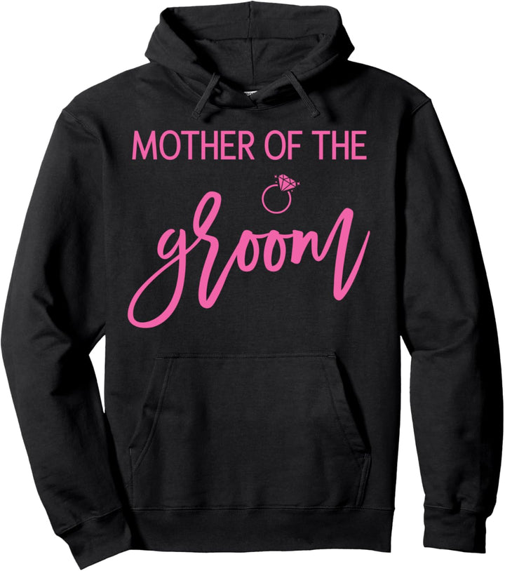 Mother Of The Groom Ring Graphics Pink Pullover Hoodie
