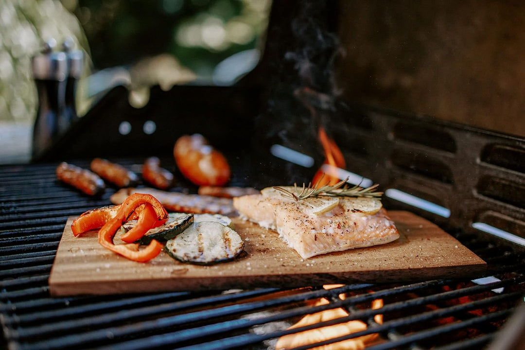 Campingman XXL Räucherbretter Aroma Grillbretter aus Hickoryholz, Grillplatte für Gas-, Kohle- und E