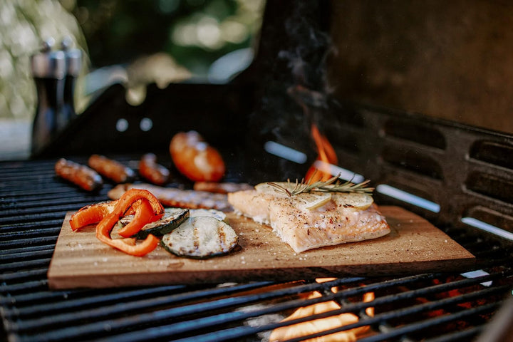 Campingman XXL Räucherbretter Aroma Grillbretter aus Hickoryholz, Grillplatte für Gas-, Kohle- und E