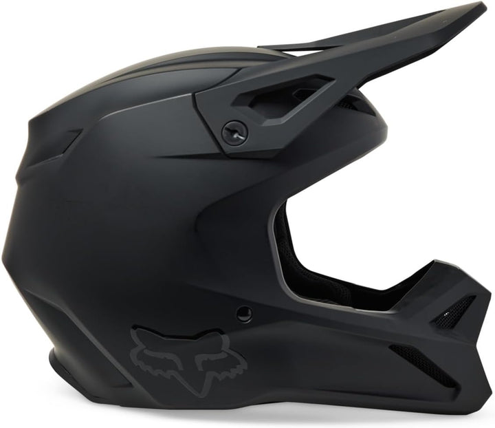 Fox Motocross-Helm V1 Solid Matte Black Schwarz XXL, Schwarz XXL