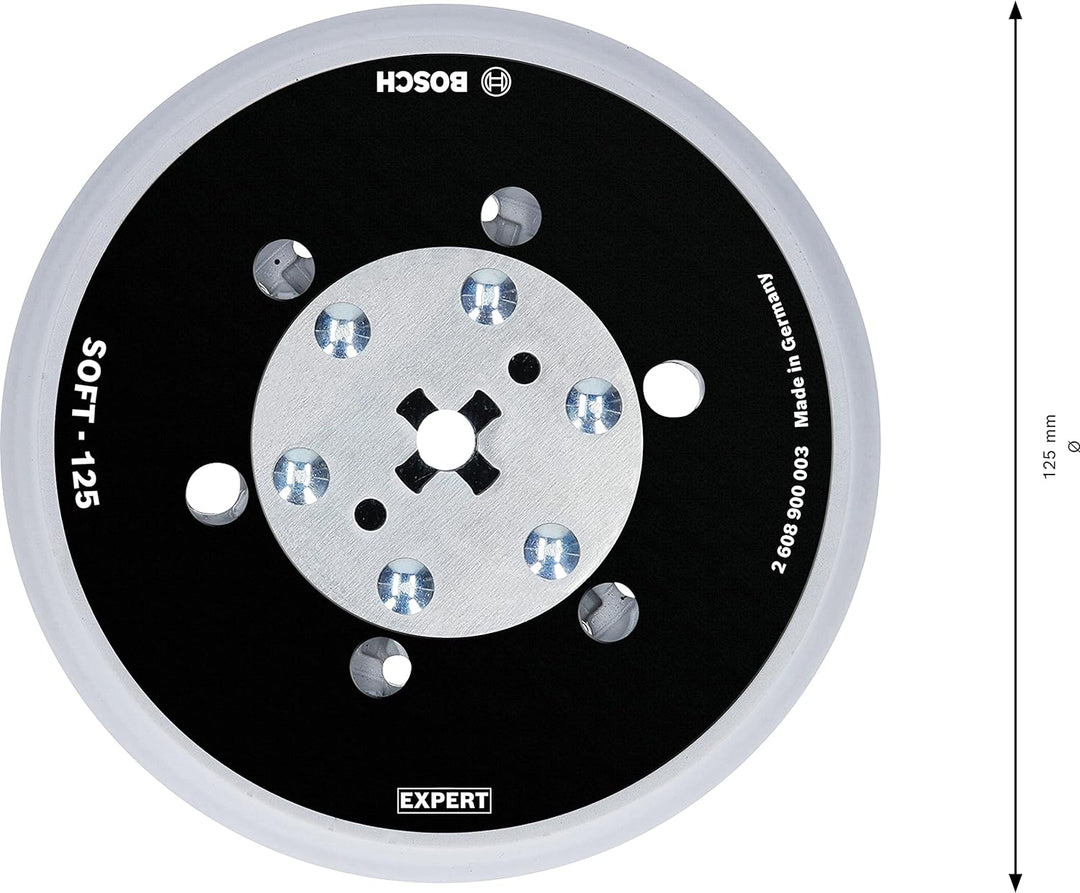 Bosch Professional 1x Expert Multihole Universalstützteller (Version weich, Ø 125 mm, Zubehör Exzent