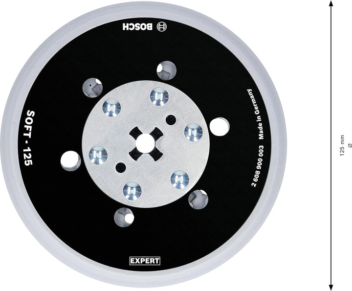 Bosch Professional 1x Expert Multihole Universalstützteller (Version weich, Ø 125 mm, Zubehör Exzent