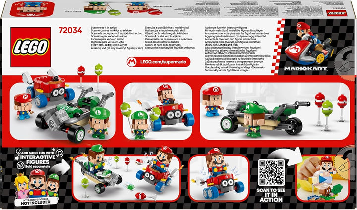 LEGO Super Mario: Mario Kart – Baby Mario vs. Baby Luigi, Nintendo Figuren zum Sammeln, 2 baubare Sp