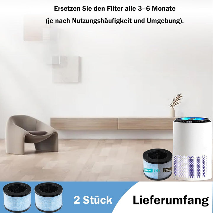 Ersatzfilter für CONOPU DH-JH01 & DH-JH06 Luftreiniger, 3-in-1, H13 True Hepa mit Hocheffizienter Ak