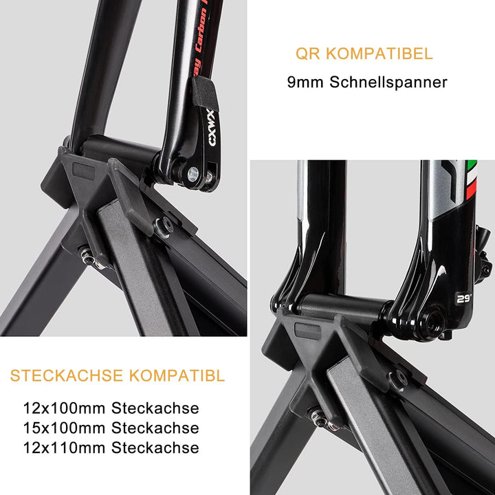 CXWXC Rollentrainer Fahrrad für 16-29 Zoll/700C Reifen Rollentrainer Rennrad Aluminiumlegierungskörp