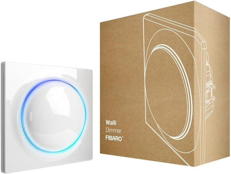 FIBARO Walli Dimmer / Z-Wave Plus Smart Lichtdimmer mit LED Deckel, FGWDEU-111 Intensitätsregler, In