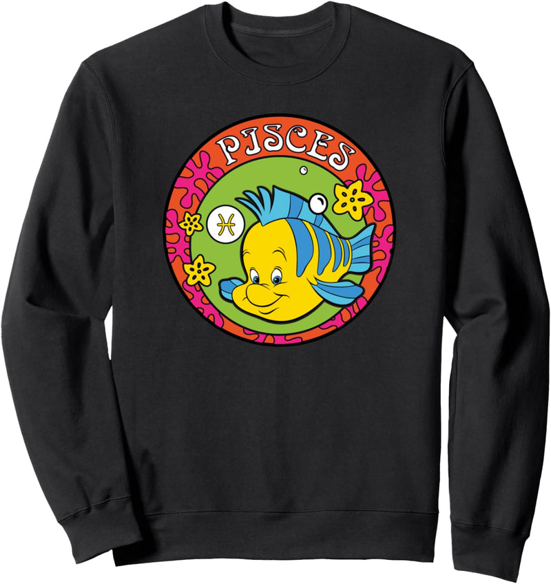 Disney The Little Mermaid Flounder Zodiac Pisces Retro Sweatshirt