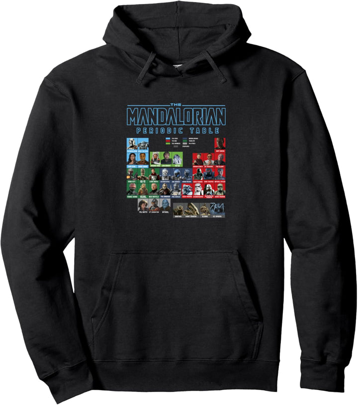 Star Wars The Mandalorian Periodic Table Poster Pullover Hoodie