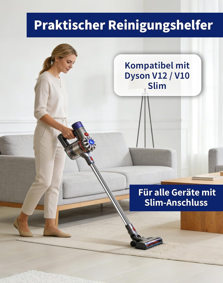 Verlängerungsrohr für Dyson V12 Detect Slim / V10 Digital Slim Stabstaubsauger, 74 cm Aluminium mit
