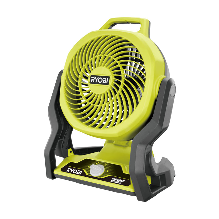Ryobi 18 V ONE+ Akku-Ventilator RF18-0 (Kompakter Akku-Ventilator, tragbar, 19 cm Ventilatorkopf, le