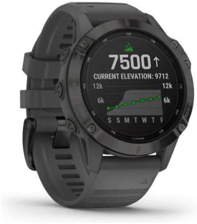 Garmin Fenix 6 Pro Solar Multisport GPS-Uhr mit Solarladefunktionen, erweiterte Trainingsfunktionen