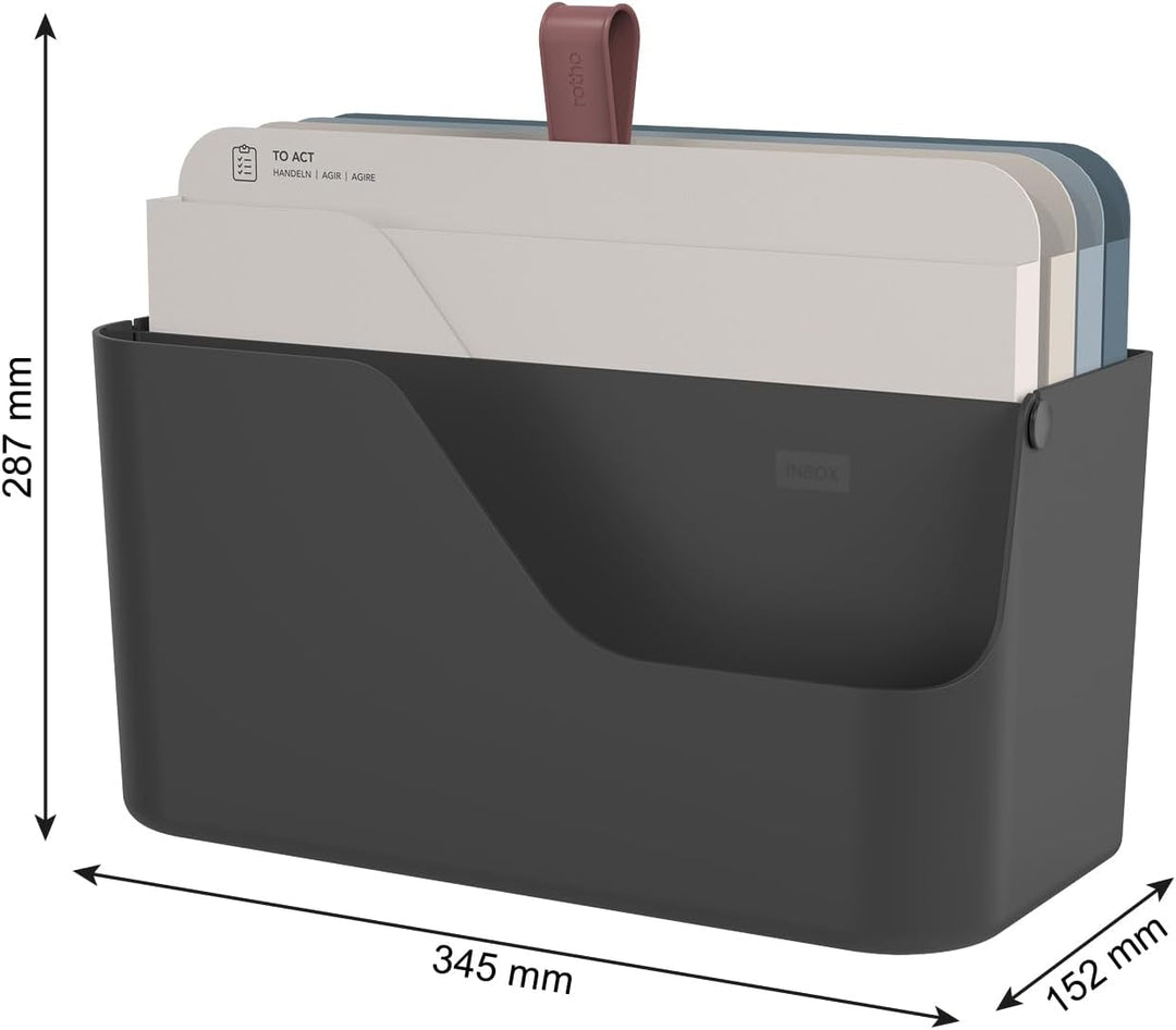 Rotho MyPaper Plus Dokumentenorganizer A4 | Schreibtisch Organizer für Büro und Homeoffice | Briefab