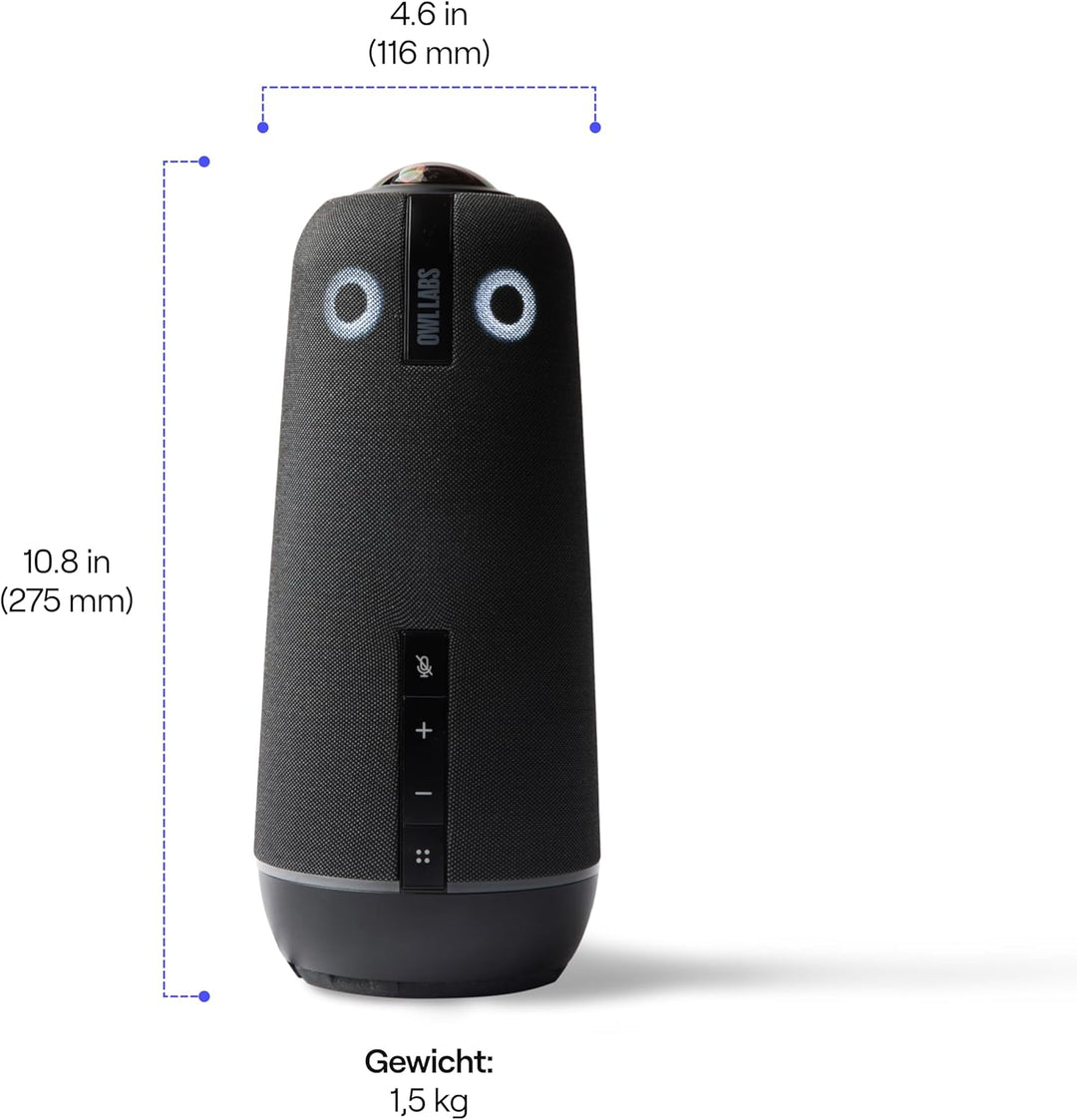 Owl Labs Meeting Owl 4+ 360-Grad, 4K Smart Videokonferenzkamera, Mikrofon und Lautsprecher (automati