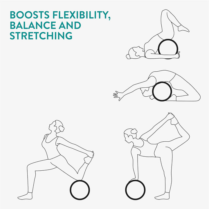 Navaris Yoga Rad Wheel aus Kork - 33 cm Yogarad für Yoga Pilates Gymnastik - Yoga-Stützrad Yoga-Ring