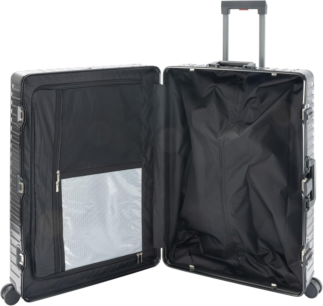 Travelhouse® Tokyo Aluminium Reisekoffer Set, 3 Trolleys 55cm + 65cm + 77cm mit 4 Doppelrollen, 100%