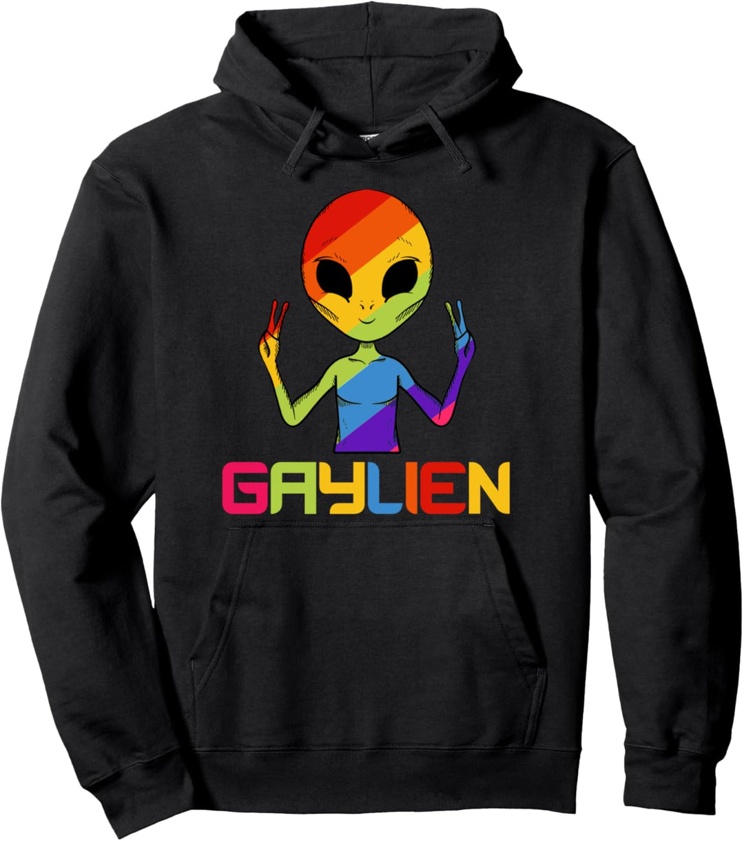 Gaylien LGBT Gay Alien Pride Schwul Homosexuell Lesbisch CSD Pullover Hoodie