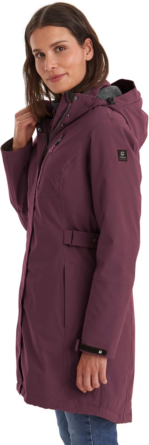 Killtec Damen Kow 165 Wmn Prk Funktionsparka/Parka mit abzippbarer Kapuze 42 dunkelpflaume, 42 dunke