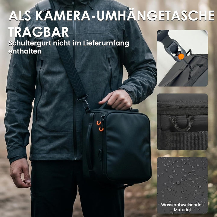 TARION Kamera Einsatztasche Innen Kameratasche: Kamera Einsatz für Rucksack Innentasche Gepolsterte