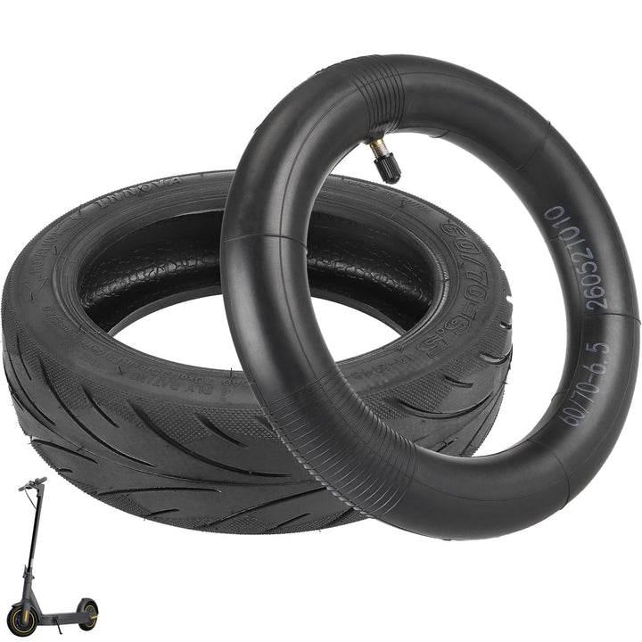 VOLOHAS 60/70-6,5 schlauchloser Reifen 10 Zoll Tubeless Reifen mit Doppelte Stärke Schlauch für Nine