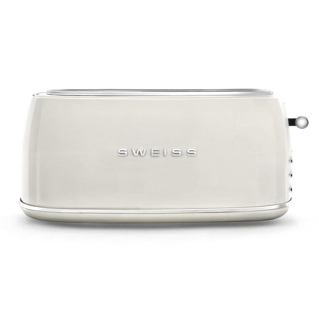 SWEISS Vintage Toaster GRV8, 2 Schlitze, 6 Bräunungsstufen, Spezialbreite für Baguettes, Auftaufunkt
