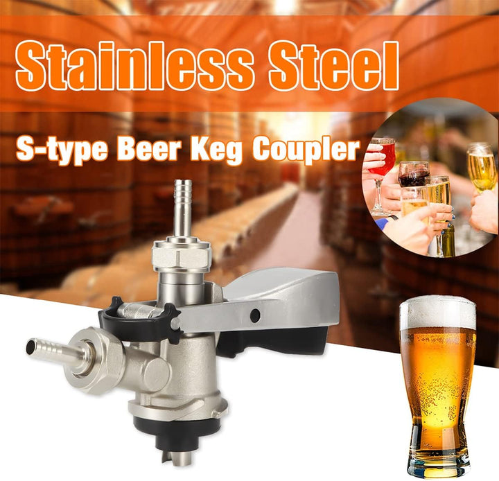 Kegverschluss Zapfkopf G5/8 Gewinde Keg Flachkeg Typ S Bierausgang, Brauen Fassbier Fasshähne 304 Ed
