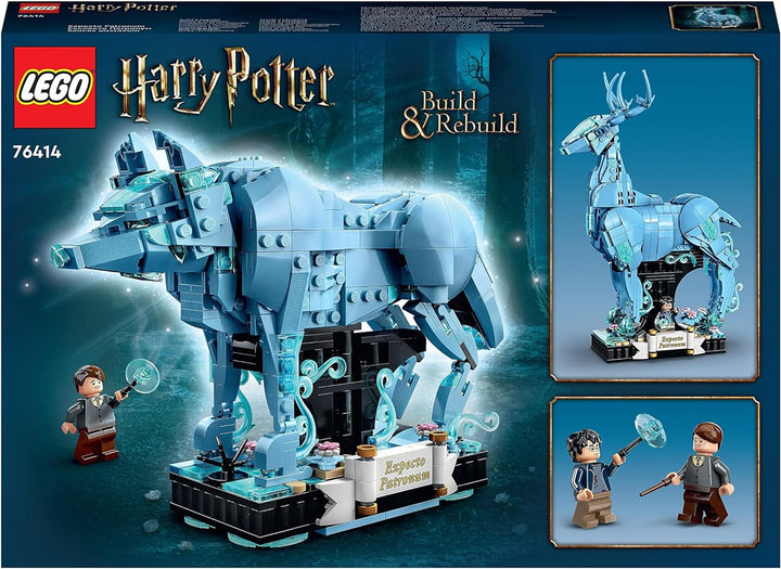 LEGO Harry Potter Expecto Patronum, 2 in 1 Hirsch und Wolf Figur, 2-in-1 Figuren-Set, Spielzeug zum